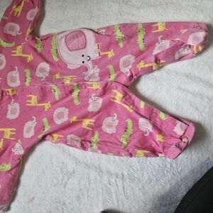 Pink Animal Print Baby Onesie